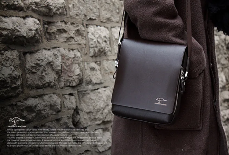 Мужской роскошный брендовый портфель-кенгуру, деловая офисная сумка на плечо, сумка для ноутбука, сумка из искусственной кожи, одноцветная дорожная сумка