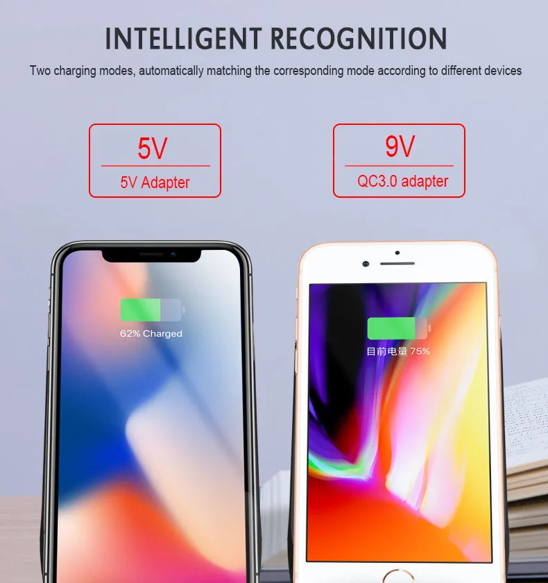 10W Qi Wireless Fast Charger Charging Stand Desktop Phone holder bracket SmartPhone Stander For Samsung S10 S9 iPhone XS 8