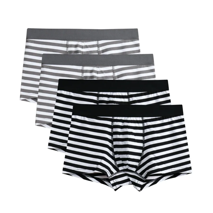 4Pcs A0125 Mix L27 4 шт./партия, лидер продаж, мужские боксеры, нижнее белье, летние, Cueca, цветные, хлопковые, мужские трусы, эластичные шорты, боксеры, чистый цвет, мужские трусы, наборы - Цвет: 4Pcs A0125 Mix L27