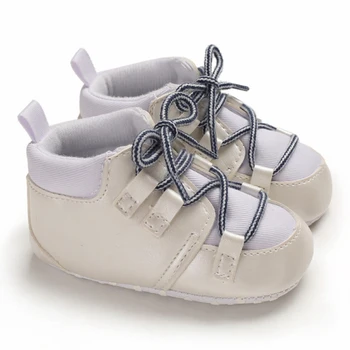 

Baby Boots Anti-slip Boots Sneaker Solid PU Breathable First Walkers 2020 New Baby Brand New Baby Boy Soft Sole Shoes