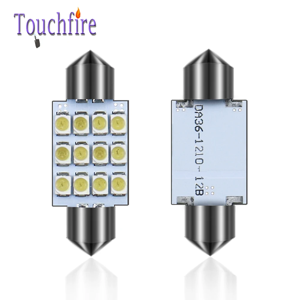 100pcs Festoon 31/36/39/ 41mm car LED Bulb C5W C10W Auto License Plate Light Reading Light Interior Lamp White DC12V Wholesale