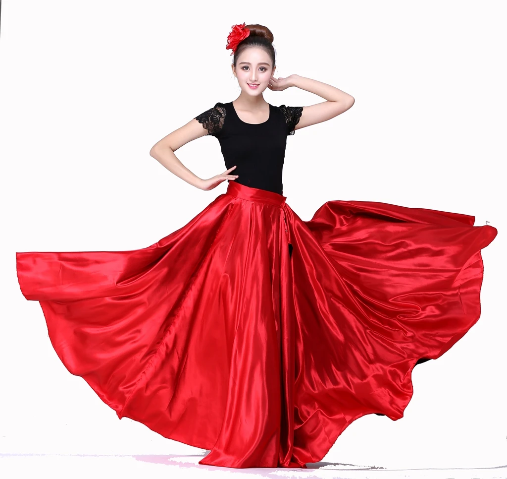 Женская юбка качели топ и Bigdance Прямая поставка|flamenco dance costumes|flamenco dancespanish skirts |