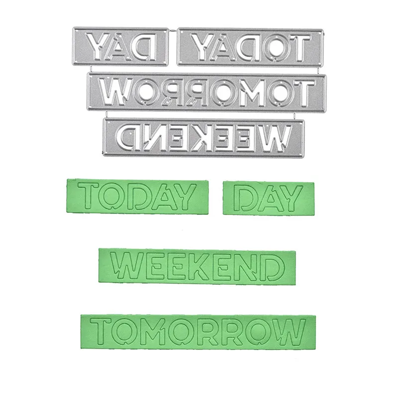 

DiyArts Today/tomorrow Word Dies Letter Metal Cutting Dies for Card Making Scrapbooking Dies Embossing Cuts Stencil Craft Dies
