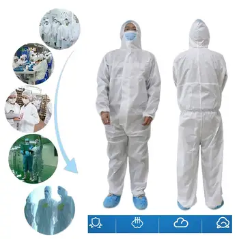 

1pc Unisex Disposable Non-woven Fabric Clothing Factory Safety Coverall Protection Isolation Suit Protection Coverall