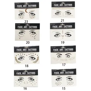 

Beauty Temporary Tattoo Sticker Body Art Golden Face Aluminum Foil Tattoo Stickers Bronzing Freckles