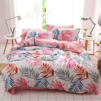 

Pure Cotton Bedding set Silky Rainforest Pattern Duvet Cover set Single Double bedsheet Pillowcases Twin Queen King Size