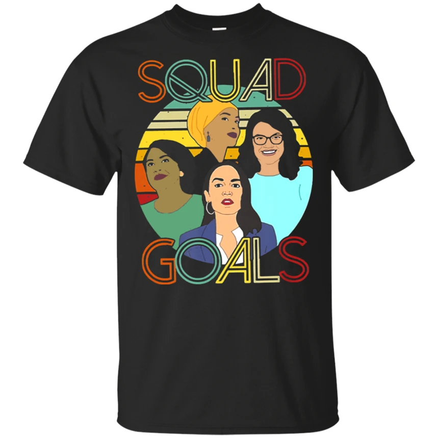 Мужская Squad goals АОС Rashida Омар Ilhan Ayanna Pressley футболка Размеры M-3Xl изготовленные на