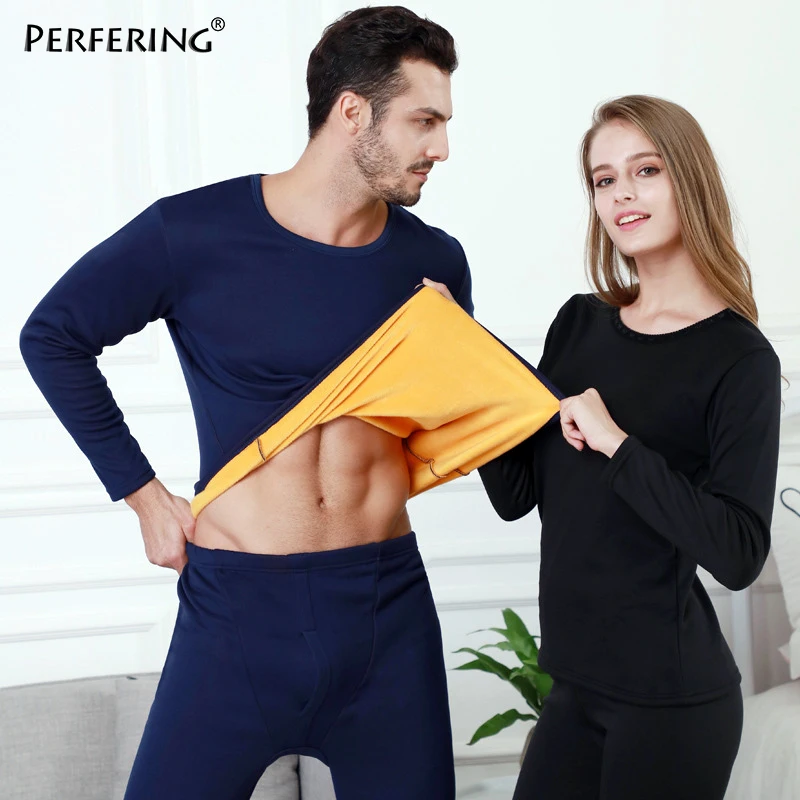 Perfering/комплект из 2 предметов бархатное плотное термобелье комплект для мужчин и