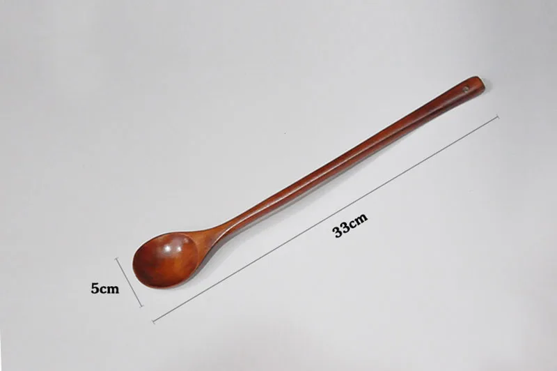 33*5 см длинная деревянная ручка ложка из натурального дерева удлинение Кофе Чай ложки для помешивания ложка для супа