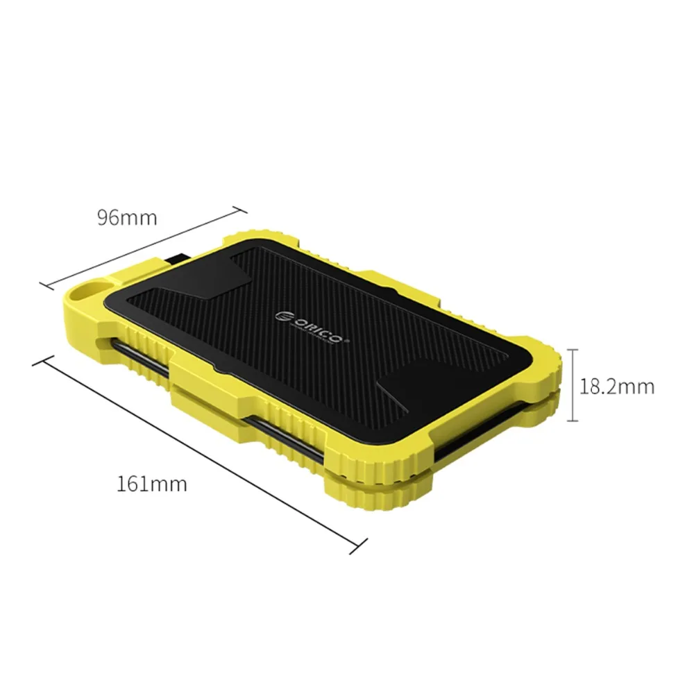 ORICO 2,5 дюймов USB3.0 HDD чехол с тройной защитой с крюком для наружного использования водонепроницаемый ударопрочный пылезащитный жесткий диск коробка для HDD SSD