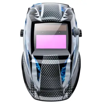 

DIN4 Solar welding helmet Powered Auto Darkening Arc Tig Mig Welding mask With Baffles Racer Pattern 1/25000s Switching Tool