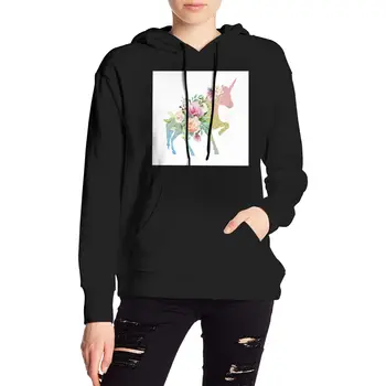 

Golden Magic Unicorn With Flowers Bouquet Women Hoodies Sweatshirt 2020 Hooded Sweatshirt Casual Loose Jumper Pullover Jacket