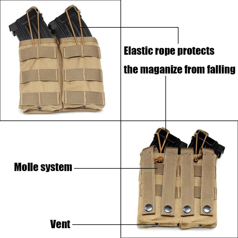 Molle подсумок Тактический Двойной тройной военный Пейнтбольный жилет для техники охотничьи принадлежности Универсальный Mag сумка картридж