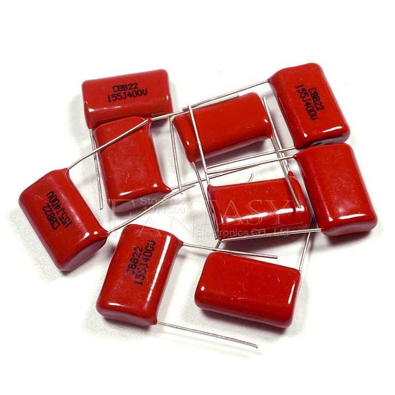 10PCS 400V155J 1.5UF Pitch 20MM 400V 155 1500nf CBB Polypropylene film capacitor polypropylene film capacitor cbb capacitor