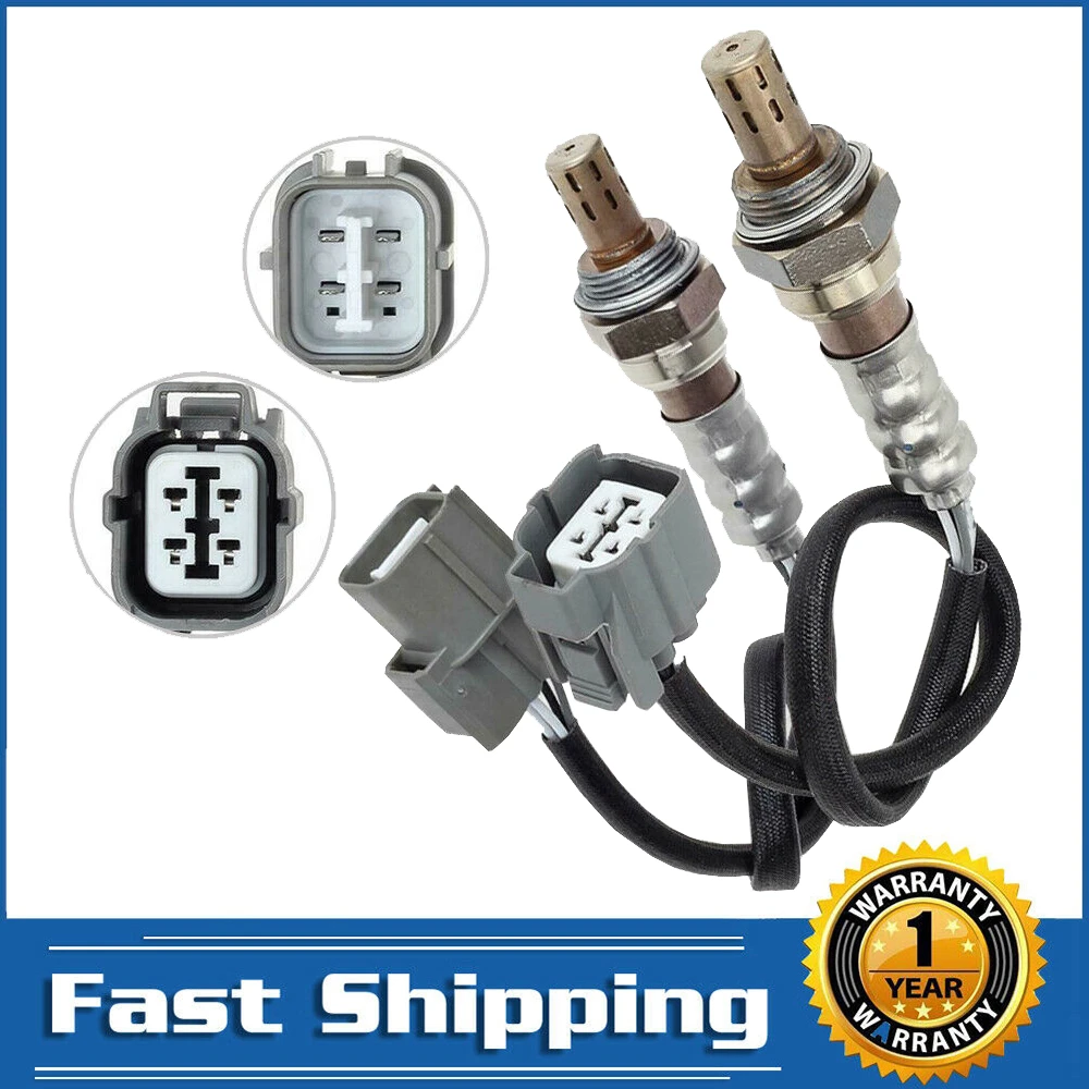 Sensor de oxígeno con 4 para coche Honda Civic, accesorio de medición de O2 con 4 cables para motor 2001, 2002, 2003, 2004, 2005, 1.7L, D17A7, 2 unidades|Sensor de oxígeno del gas de escape| - AliExpress