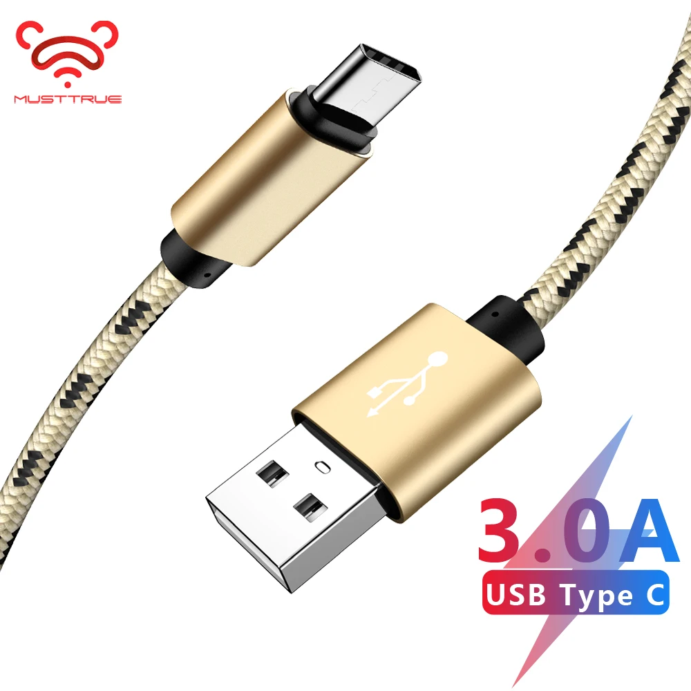 MUSTTRUE usb type-C кабель USB-C зарядный провод для мобильного телефона samsung xiaomi mi a3 oneplus 7 pro