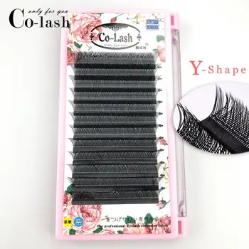 

Colash YY Shape Eyelashes Extensions Two Tip lashes C Curl Hand-woven High quality wimpers individual eyelashes soft