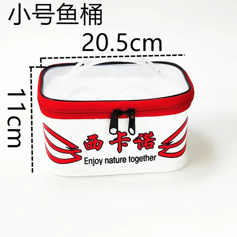 

Bucket with Rope Thick Eva Fish Barrels Collapsible Bucket Small Fishing Bucket huo yu tong Strands Fishing Gear