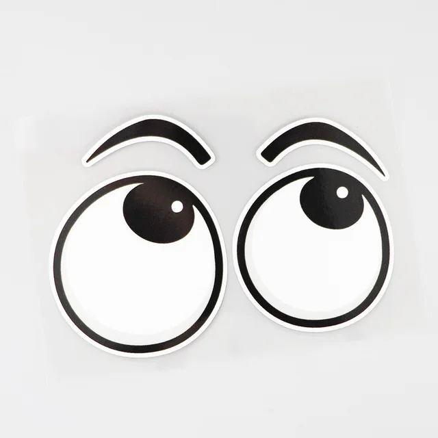 YUIN Car Sticker Eyes Cartoon Fun Eyeballs Decal Cars Accessories PVC  Decorative Waterproof Sunscreen Premium Stickers 16*14cm