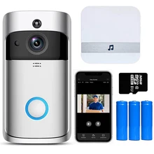 Sonnette intelligente sans fil V5, wi fi, visiophone, visiophone, interphone, Vision nocturne