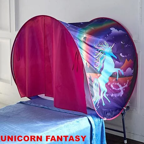 Купить 1 палатка получить 1 светодиодный палатки для сна с светодиодный свет Единорог пространство зима динозавр двойной размер Дети День рождения Рождественский подарок - Цвет: UNICORN FANTASY LED