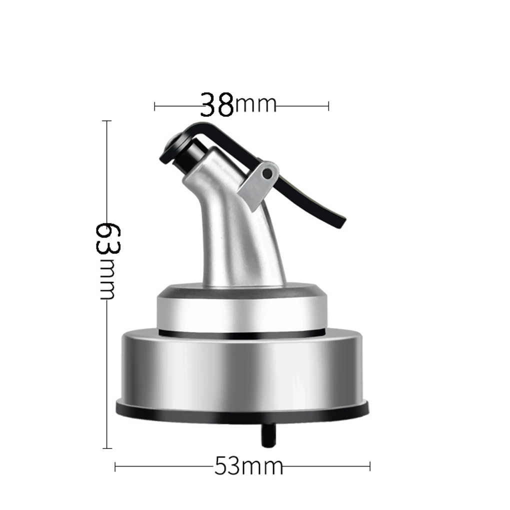 Stainless Steel Oil Bottle Leak-proof Stopper Kitchen Olive Oil Bottle Spout Liquor Dispenser Cap Wine Pourers Flip Top