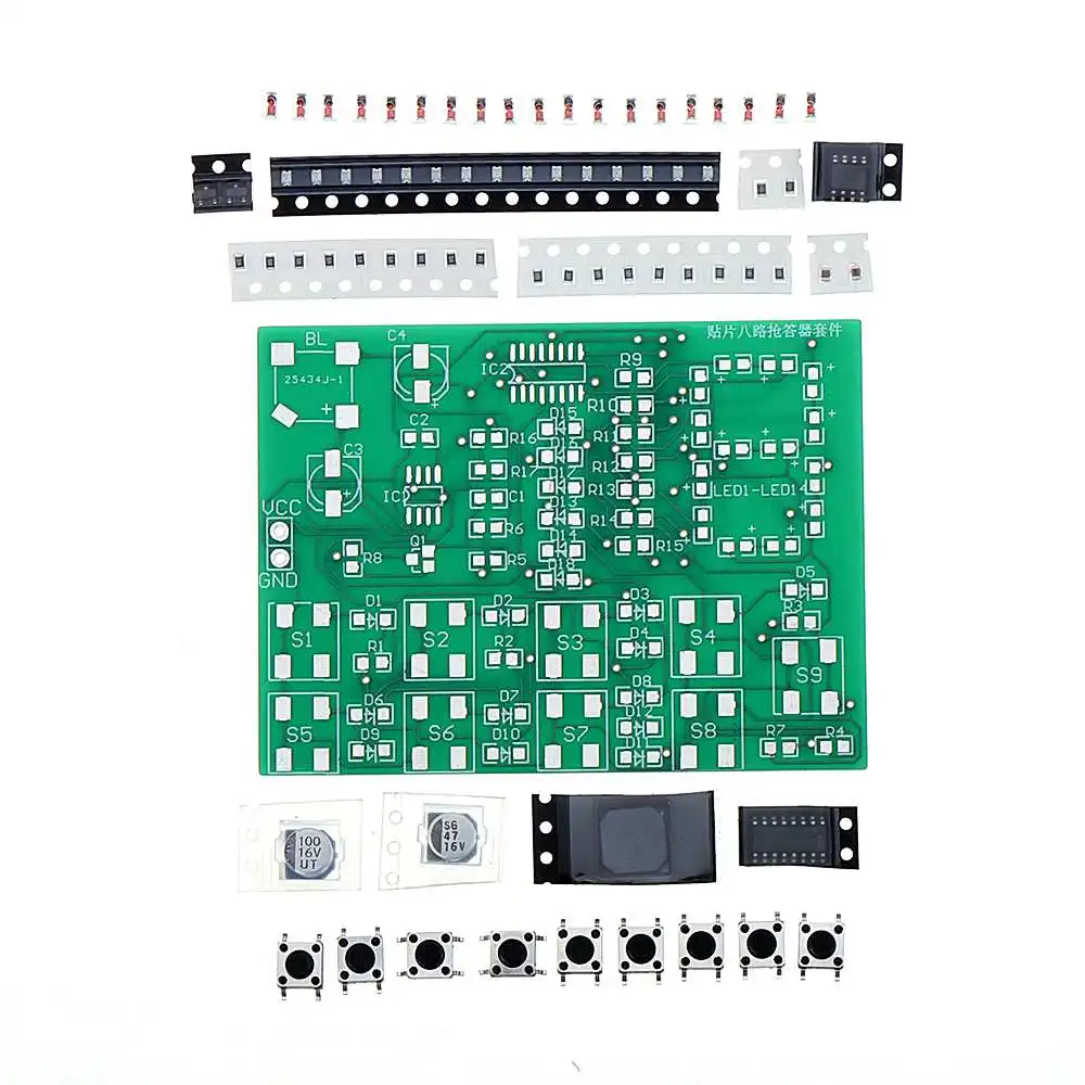 LEORY DIY SMD 8-канальный видеорегистратор цифровые эшелон Kit Электронная ответ устройства производства комплект платы обучение Запчасти