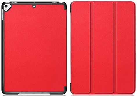 Trifold умный чехол для ipad Pro 10,5 Air 3 Чехол подставка планшет для ipad 10,2 дюймов 7th Gen Чехол+ пленка+ ручка - Цвет: PC-Red