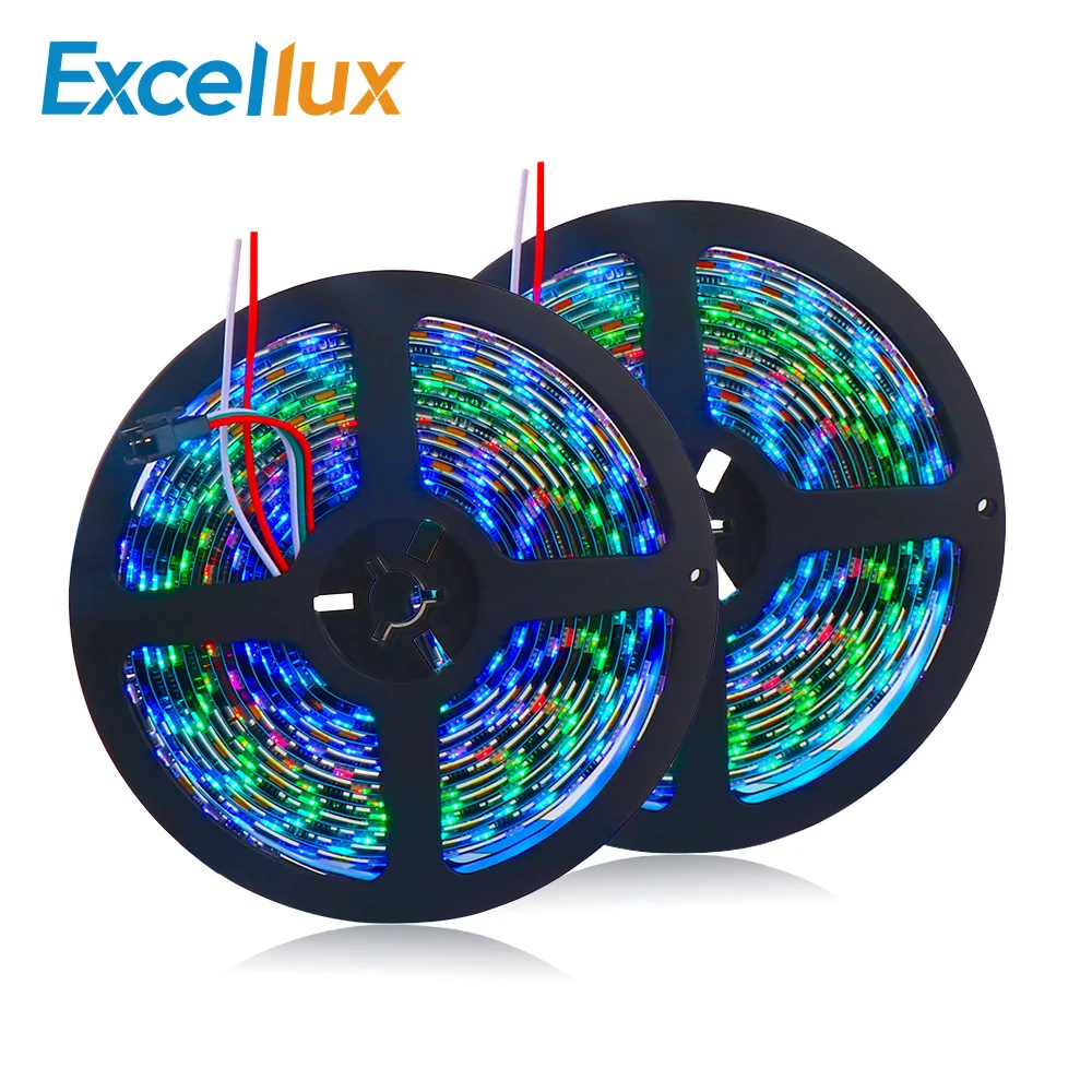 Светодиодная лента WS2811 12 В 30 светодиодов/м RGB 1 м 2 3 4 5 SMD5050 индивидуально