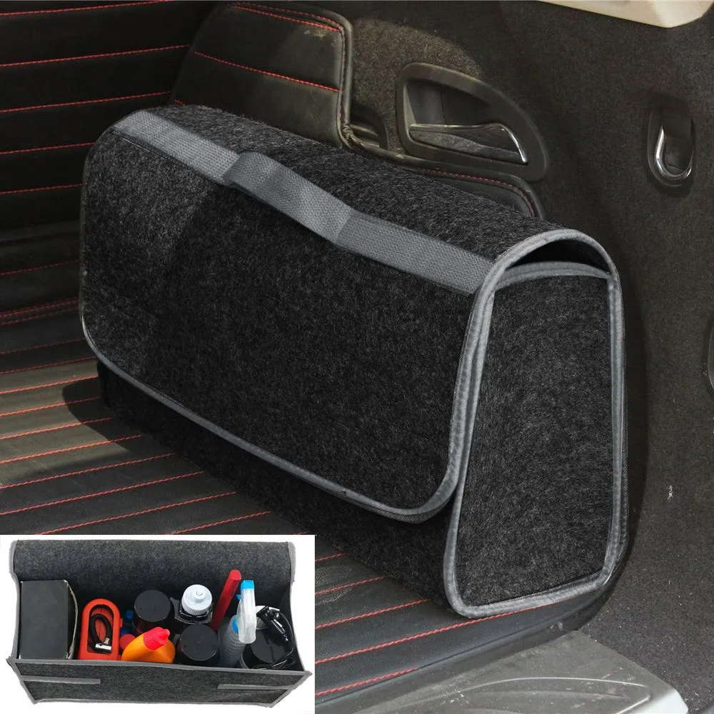 

2020 new Car Storage Portable Foldable Multipurpose Felt Cloth Folding Storage Box Organizer Case Tools Car organizer box