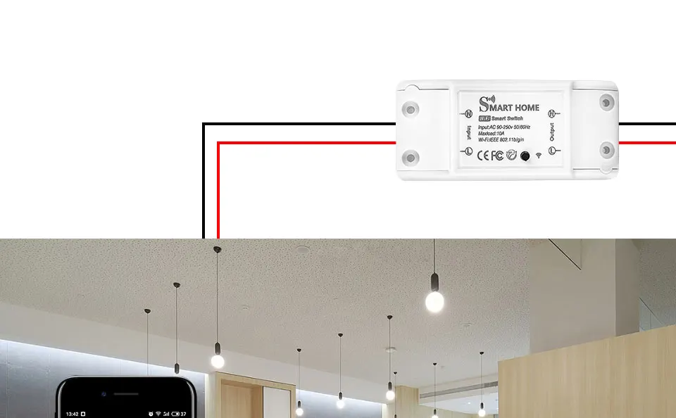 Wifi выключатель Tuya умная лампа реле умный таймер выключателя света приложение беспроводной пульт дистанционного управления работает с Amazon Alexa Google Home
