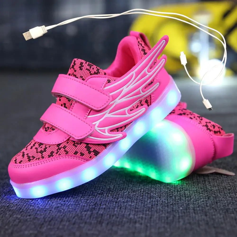 Zapatillas luminosas Led para niños niñas, zapatos con USB, zapatillas brillantes suela ligera, novedad de 2020|Zapatillas deportivas| AliExpress
