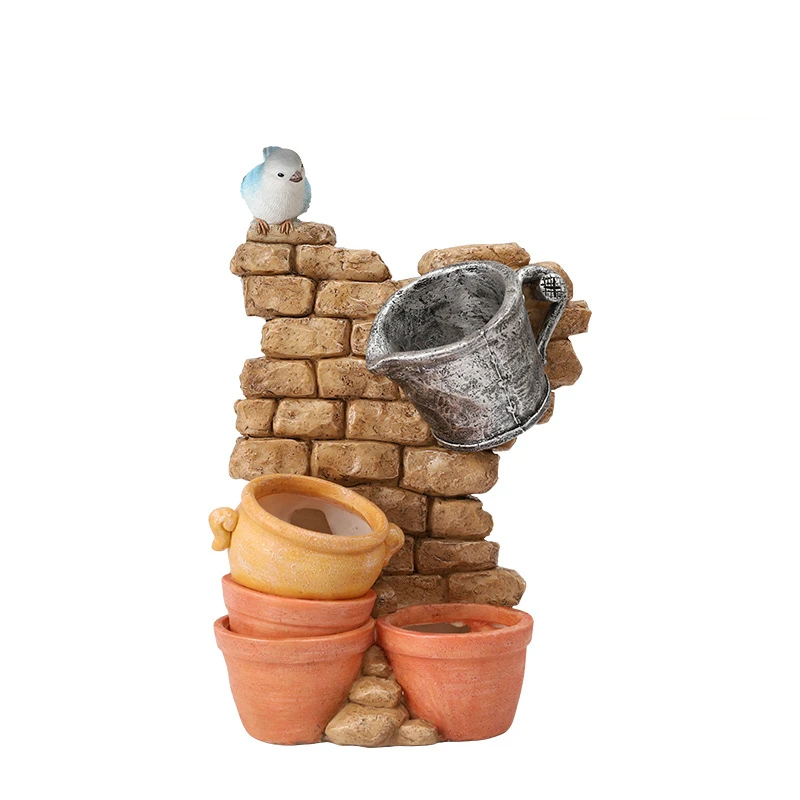 1piace Wholesale Landscape Flower Pot, Pastoral American Creative Flower Pot, Retro Resin Handicraft, Fleshy Plant Flower Pot - Цвет: 2