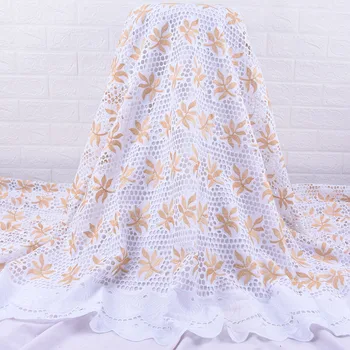 

Zhenguiru Guipure Cord African Lace Fabric Beautiful French Embroidered Lace Fabric Nigerian Fabric For Women Party Dress A1927