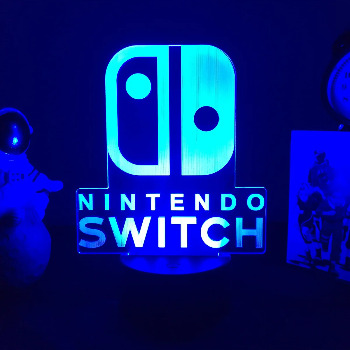 dinosaur night light 7/16 colors 3D Night light Nintendo Switch LOGO Figure LED lamp for Kids Bedroom Decoration Birthday Gift 3d night light