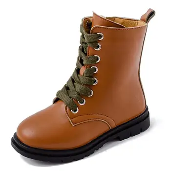 

Girls Boots 2020 New Autumn Winter Leather Boys Martin Boots Ankle Waterproof Kids Fashion Short Boots Children's Sport Shoes