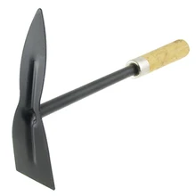 Металлическая деревянная ручка ручной садовый инструмент копания мотыга, черный
