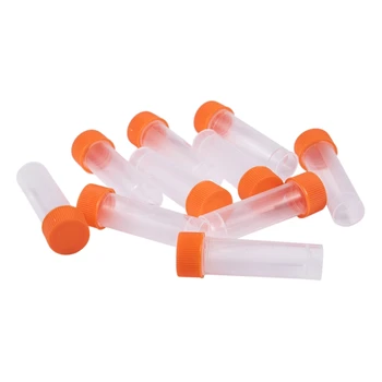 

10 Pcs 5ml Conical Bottom Graduated Plastic Vial Tube