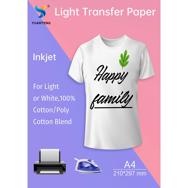 Inkjet Printable Iron-On Heat Transfer Paper for Dark Fabrics A4 Size Iron  On Transfer Vinyl Sheet for T Shirts and DIY Projects - AliExpress