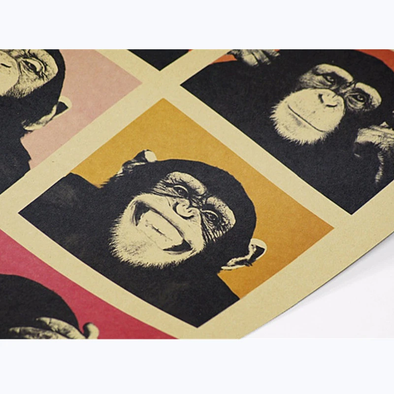 Wall Stickers Vintage Gorilla Poster Home Decor wall stickers