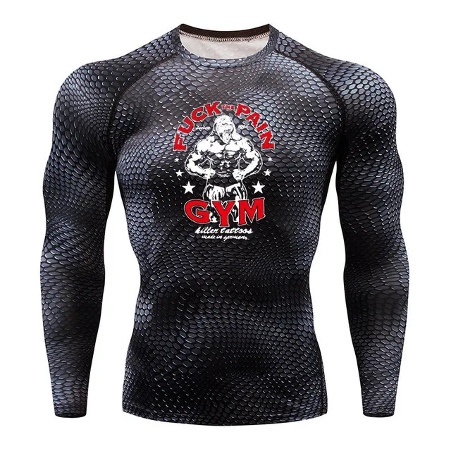 Мужская футболка для бега Gorilla Snake gym одежда для фитнеса Топ Рашгард одежда для футбола быстросохнущая спортивная мужская рубашка - Цвет: 10