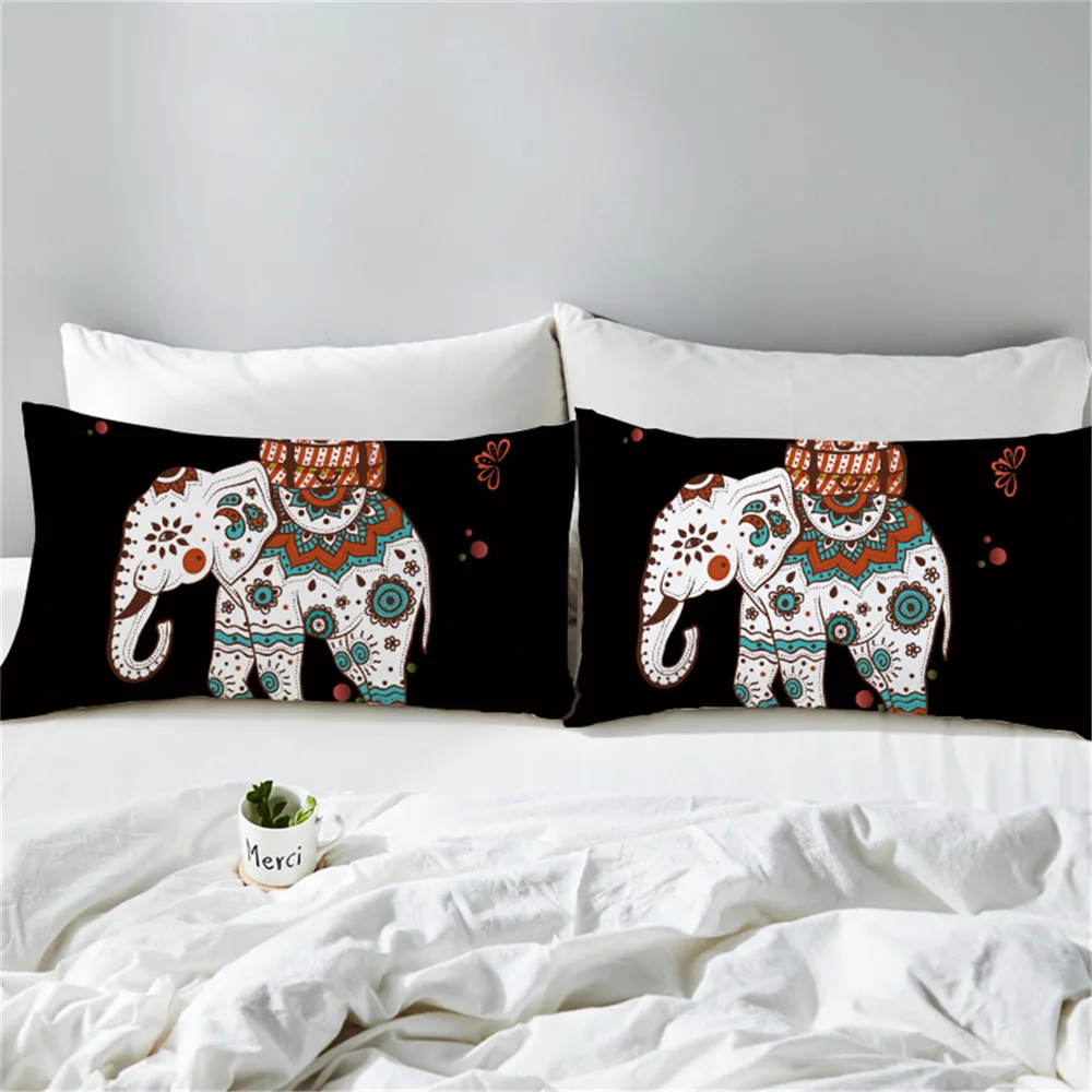 

50X90CM Colorful Elephant Indian Mandala Floor Pillows Cover Bohemian Home Living Room Bed Decorative Pillow Cases