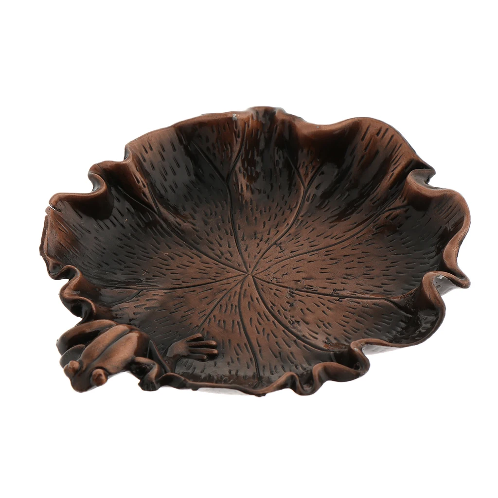 Lotus Leaf with Frog Retro Red Alloy Teacup Coaster Coffee Cup Mat for Kung Fu Tea Fittings
