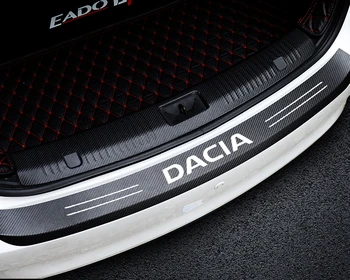 

Car Styling Emblem Carbon Fiber Trunk Rear Guard Bumper Plate Protector Sticker for Dacia Duster Logan Sandero 2 Dokker