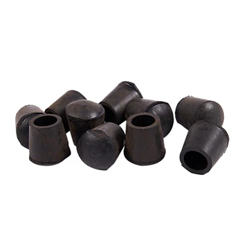 

Rubber Cover Chair Table Leg Recessed Feet Pads 20 x 23mm 10 Pcs Black