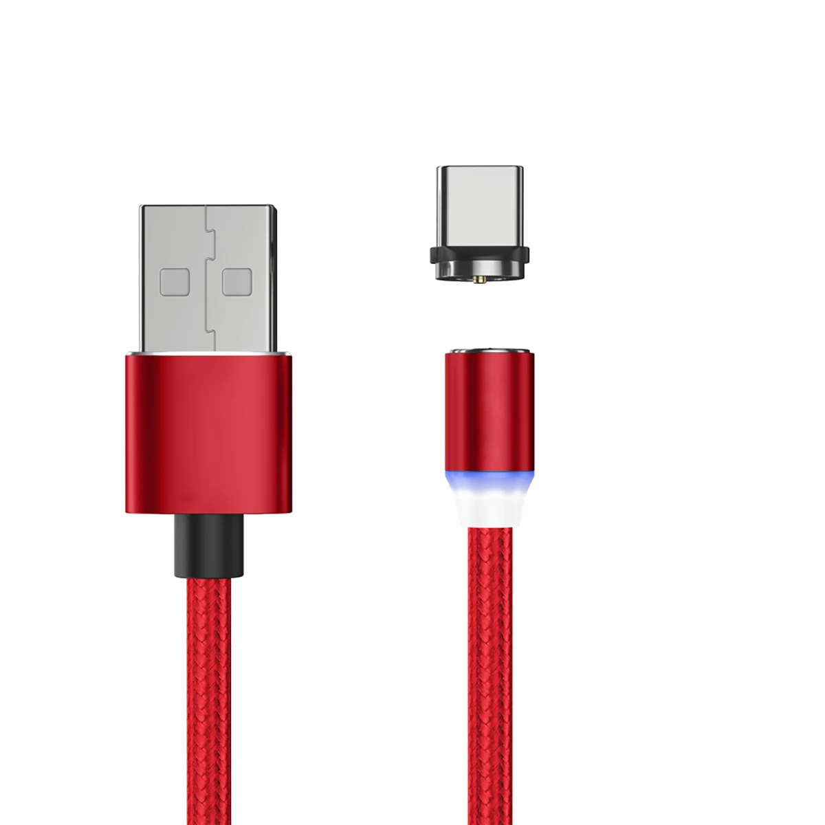 VANLEAD Магнитный USB кабель type-C Iphone зарядное устройство Micro Usb кабель для Iphone Xr Oneplus 6t samsung S9 Xiaomi Redmi Note 8 Pro - Цвет: Red for type C