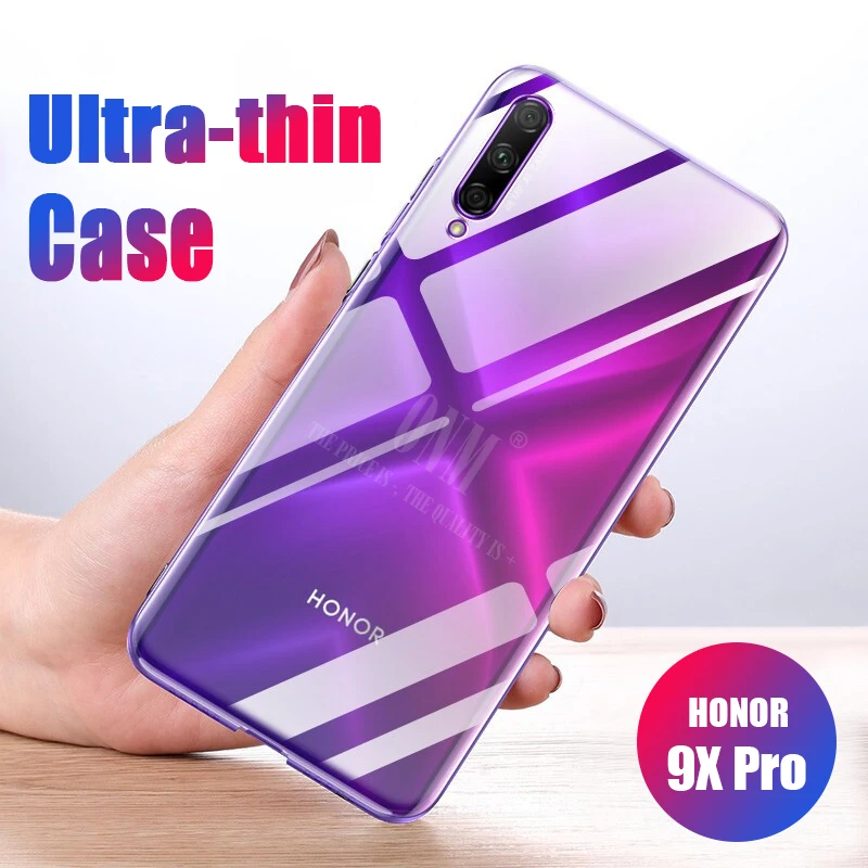 Чехол для HUAWEI Honor 9X/9X Pro из ТПУ силикона, прозрачный облегающий бампер, мягкий чехол для Honor 9X, прозрачная задняя крышка