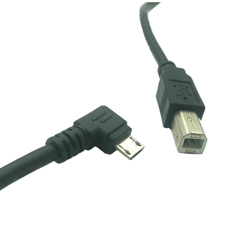 30 см правый левый Угловой 90 градусов Micro USB OTG к стандарту B мужской тип принтер