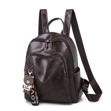 Стиль Повседневный женский рюкзак корейский стиль PU Сумка школьный большой объем износостойкий водонепроницаемый рюкзак
