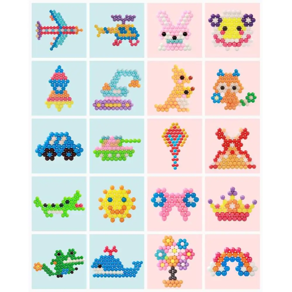 Детские Разноцветные волшебные игрушки-головоломки, набор бусин с водяным туманом, сделай сам, ремесло, животные, ручная работа, липкие бусины, развивающие игрушки, детские подарки